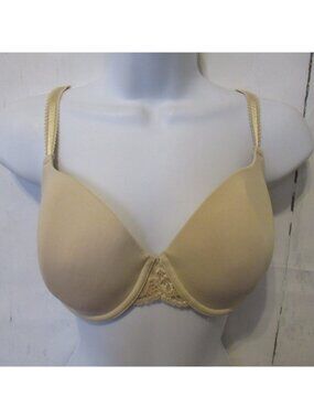 Wacoal Bra 34D Beige Tan French Garden T Shirt Back Closure Underwire 85340